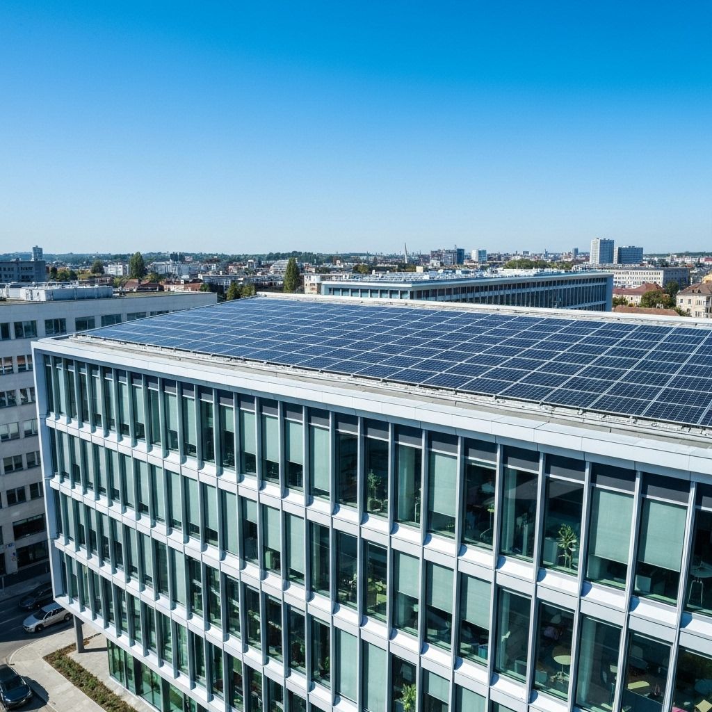 太陽光パネル付きビル